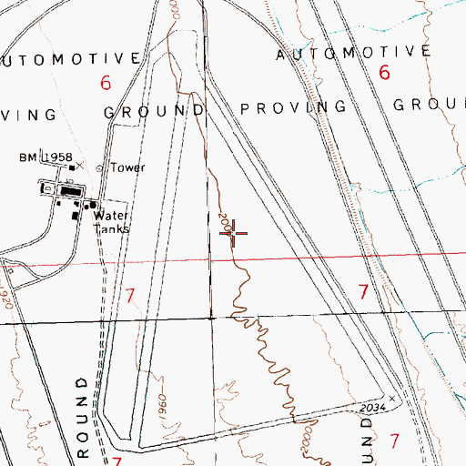 Topographic Map of Ford Motor Company Automotive Proving Ground Airstrip (historical), AZ
