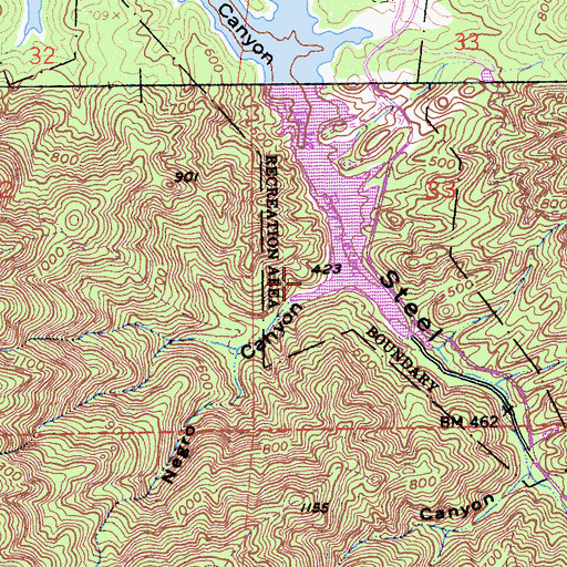 Topographic Map of Negro Canyon, CA