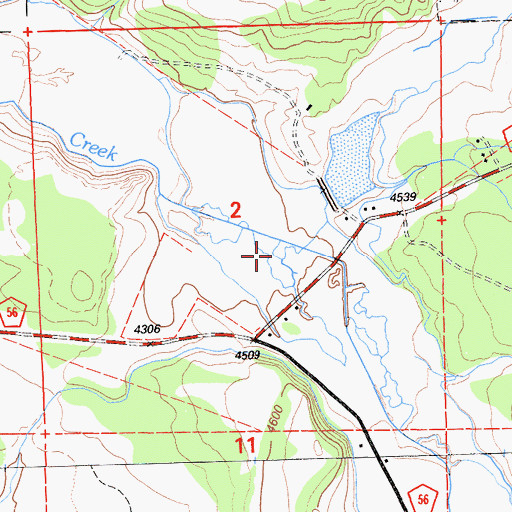 Topographic Map of Negro Creek, CA