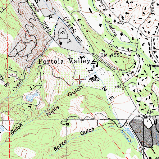 Topographic Map of Neils Gulch, CA