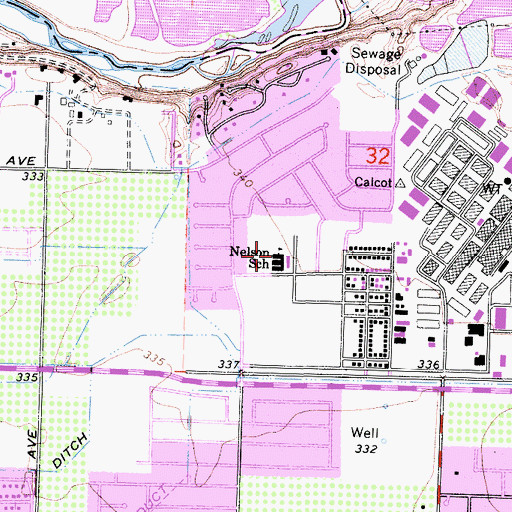 Topographic Map of Nelson Elementary School, CA
