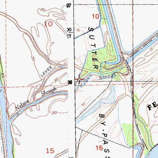 Topographic Map of Nelson Slough, CA