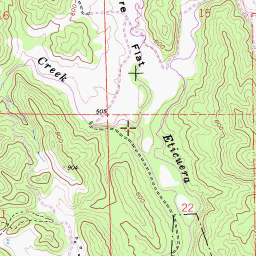 Topographic Map of Nevada Creek, CA