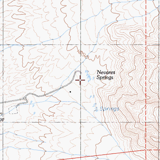 Topographic Map of Nevares Springs, CA
