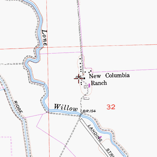 Topographic Map of New Columbia Ranch, CA