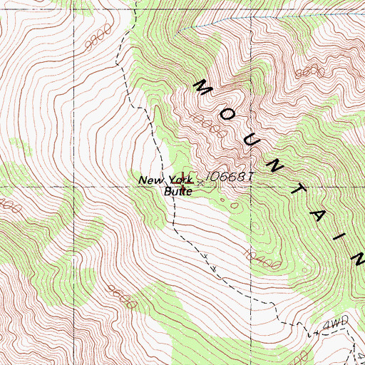 Topographic Map of New York Butte, CA
