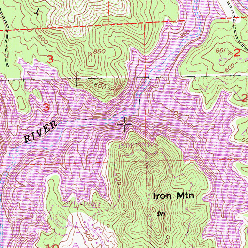 Topographic Map of New York Creek, CA