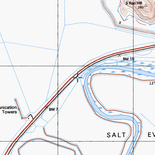 Topographic Map of Newark Slough, CA