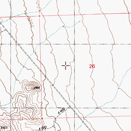 Topographic Map of Gold Basin, AZ
