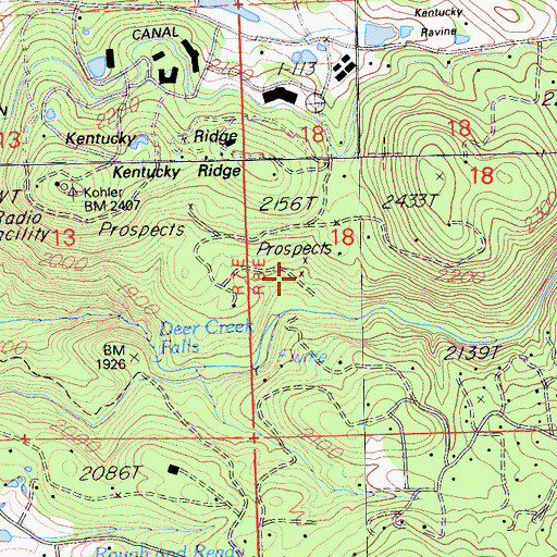 Topographic Map of Niagara Mine, CA