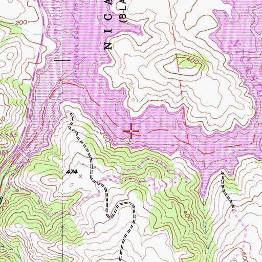 Topographic Map of Nicasio Reservoir, CA