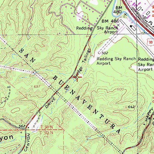 Topographic Map of Niles Canyon, CA
