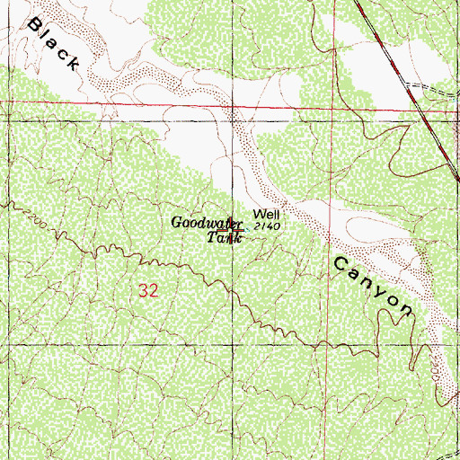 Topographic Map of Goodwater Tank, AZ