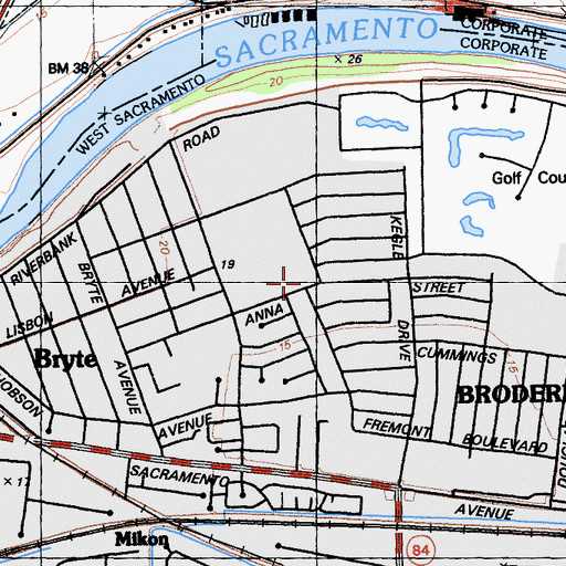 Topographic Map of Alyce Norman Elementary School, CA