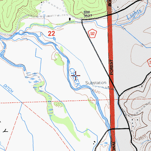 Topographic Map of North Arm, CA