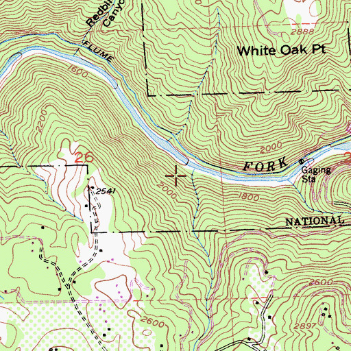 Topographic Map of North Canyon, CA