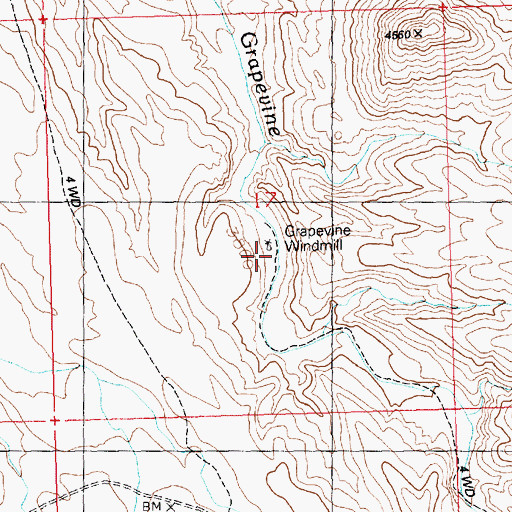 Topographic Map of Grapevine Well, AZ