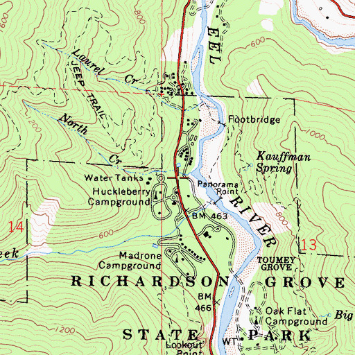 Topographic Map of North Creek, CA