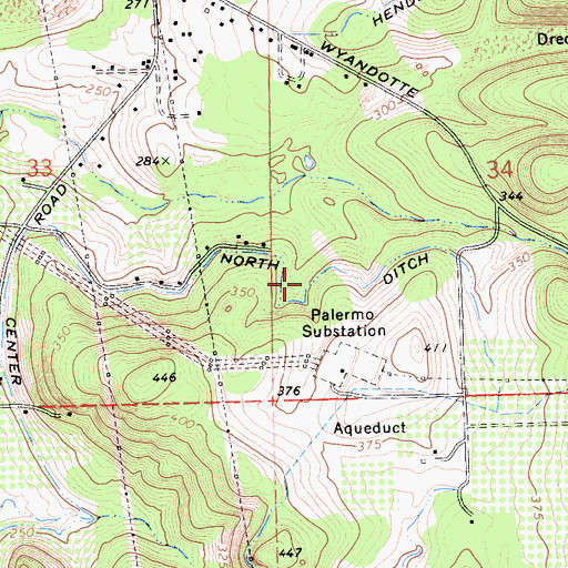 Topographic Map of North Ditch, CA