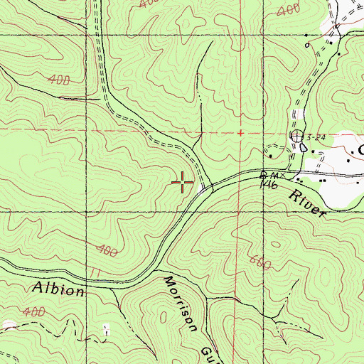 Topographic Map of North Fork Albion River, CA
