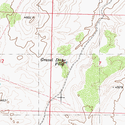 Topographic Map of Gravel Draw Pond, AZ