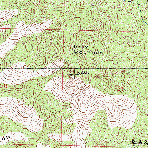 Topographic Map of Grey Mountain, AZ