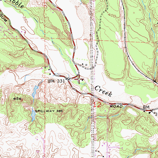 Topographic Map of North Fork Dibble Creek, CA