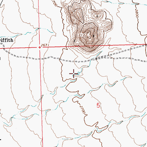 Topographic Map of Griffith Tank, AZ