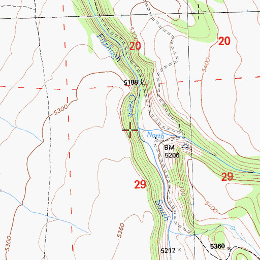 Topographic Map of North Fork Fitzhugh Creek, CA