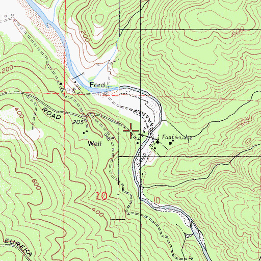 Topographic Map of North Fork Garcia River, CA