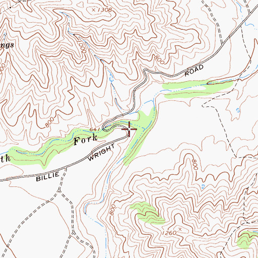 Topographic Map of North Fork Los Banos Creek, CA
