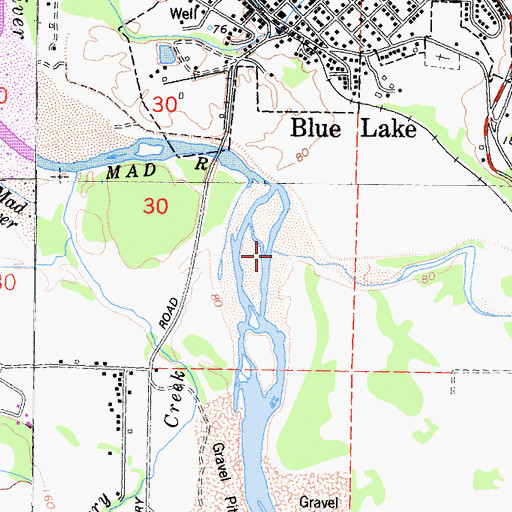 Topographic Map of North Fork Mad River, CA