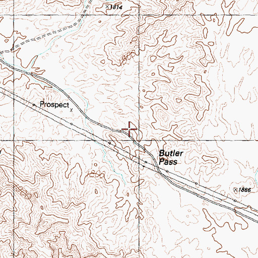 Topographic Map of Butler Pass, AZ