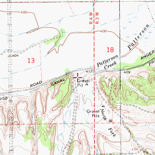 Topographic Map of North Fork Patterson Creek, CA
