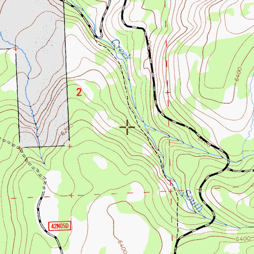 Topographic Map of North Fork Shields Creek, CA