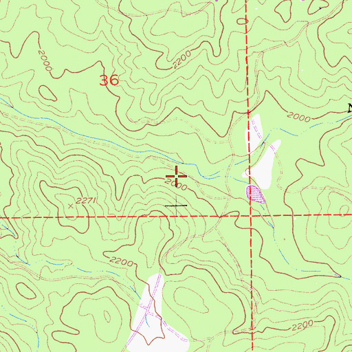 Topographic Map of North Fork Spanish Creek, CA