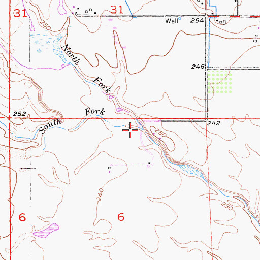 Topographic Map of North Fork Walker Creek, CA