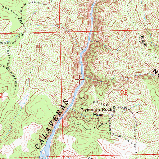 Topographic Map of North Gulch, CA