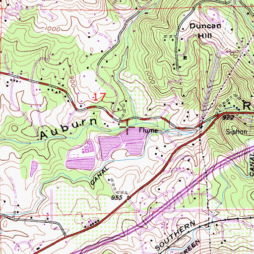 Topographic Map of North Ravine, CA