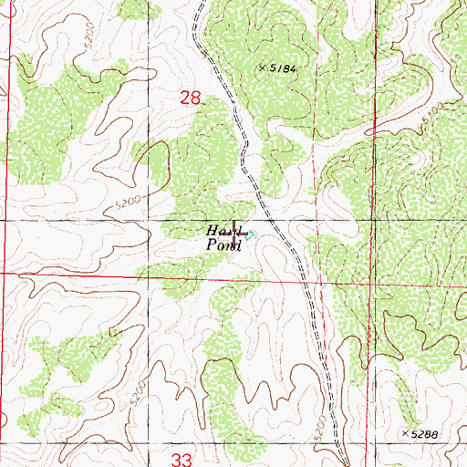 Topographic Map of Hard Pond, AZ
