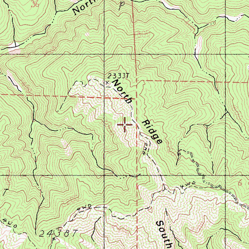 Topographic Map of North Ridge, CA