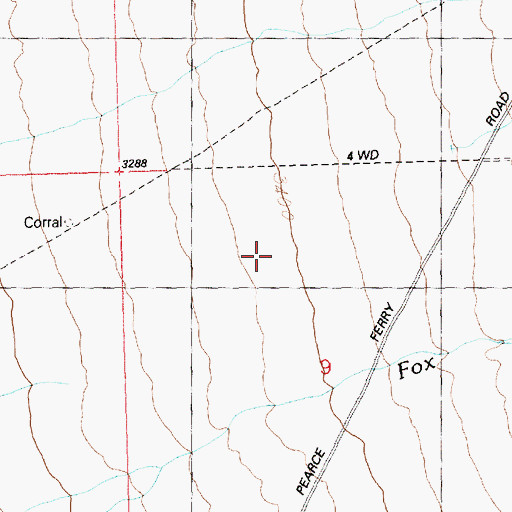 Topographic Map of Haulapai Valley Joshua Trees, AZ