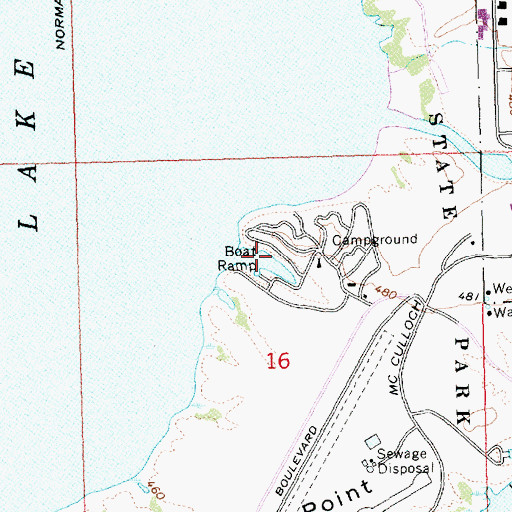 Topographic Map of Havasu Cove, AZ