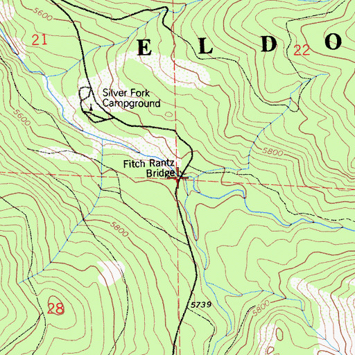 Topographic Map of North Tragedy Creek, CA