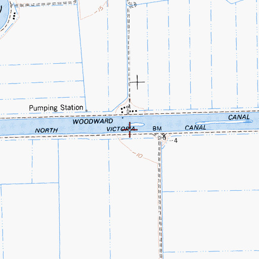 Topographic Map of North Victoria Canal, CA