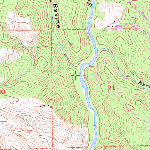 Topographic Map of Norton Ravine, CA