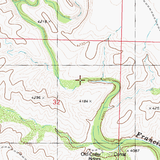 Topographic Map of Hawk Canyon, AZ