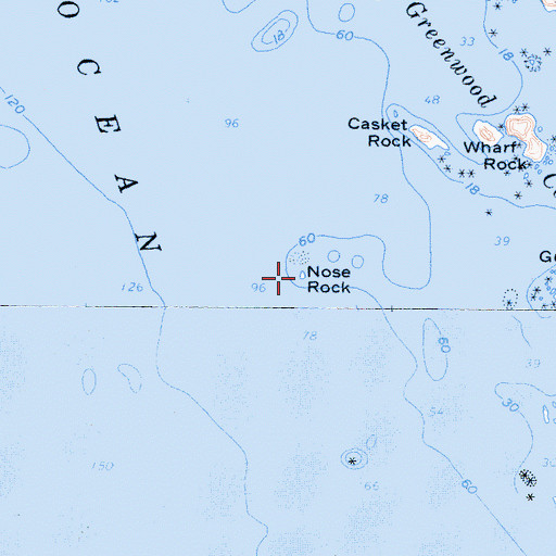 Topographic Map of Nose Rock, CA