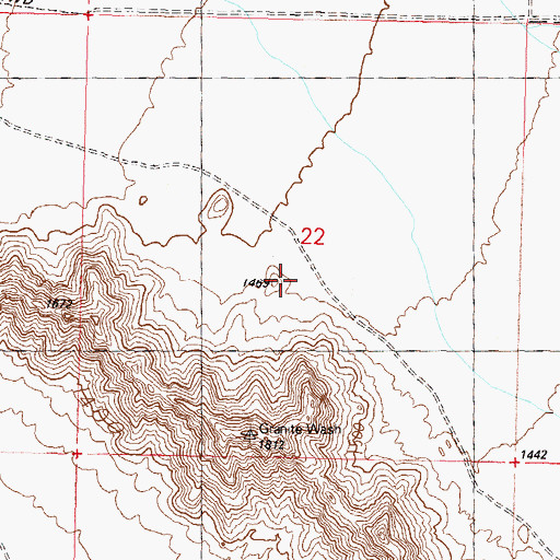 Topographic Map of Butler Valley, AZ