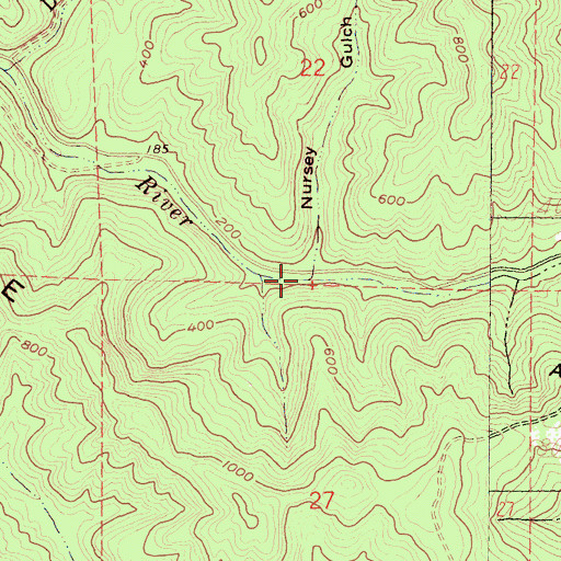 Topographic Map of Nursey Gulch, CA
